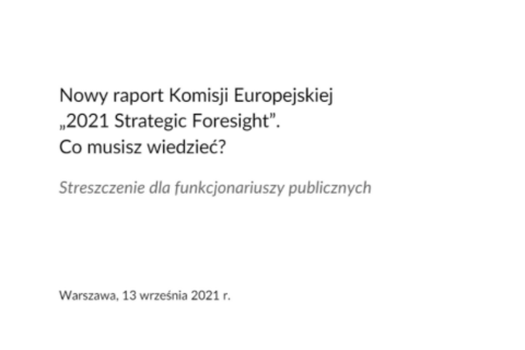 2021 Strategic Foresight Komisji Europejskiej